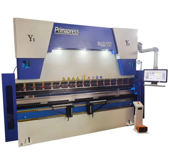 Primapress 2500mm 6+1 Eixo Europa Padrão Hidráulico CNC Máquina dobradeira dobradeira de chapa metálica com sistema Da53t/Da66t/Da69t para aço metálico, suave